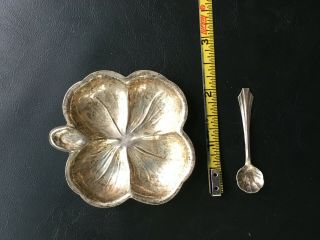 6 - Antique Sterling Silver Salt Cellars & Spoons 6