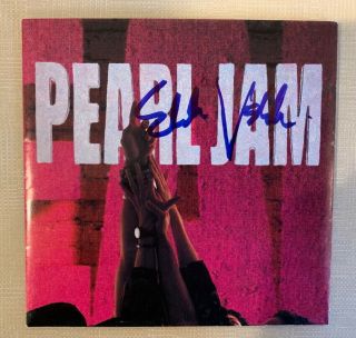 Eddie Vedder Signed Pearl Jam Ten Cd Album Cover Rare