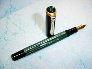 Vintage PELIKAN fountain pen 14K gold F nib,  350 mechanical pencil set 5