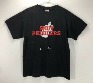 Rare Vintage Retro Smut Peddlers Punk Rock Black T Shirt Mens Large 21”Pit - pit 2