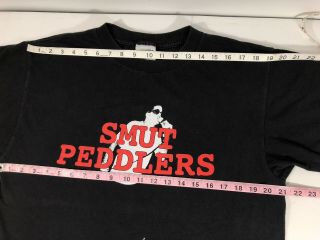 Rare Vintage Retro Smut Peddlers Punk Rock Black T Shirt Mens Large 21”Pit - pit 6