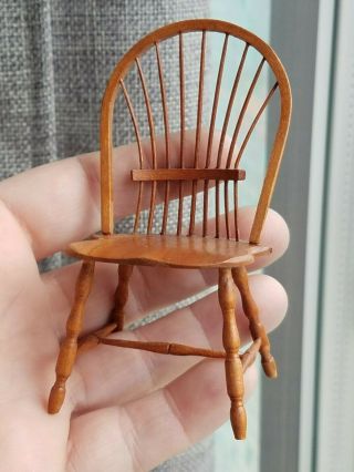Dollhouse Miniature Artisan William Bill Clinger Windsor Chair 1:12 A/A 2
