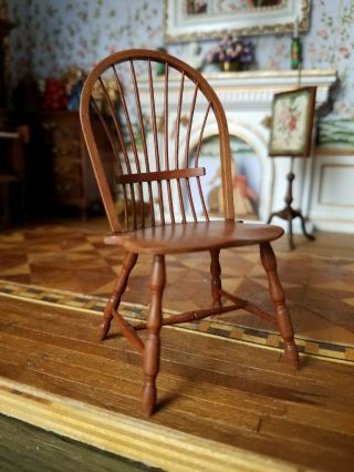Dollhouse Miniature Artisan William Bill Clinger Windsor Chair 1:12 A/A 6