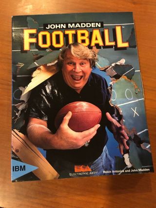 The John Madden Football Vintage 1988 Pc Game Electronic Arts Ibm Pc Xt