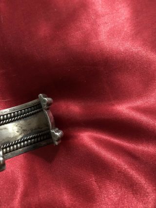 Vintage Heavy Tahe Navajo Sterling Silver Cuff Bracelet 5