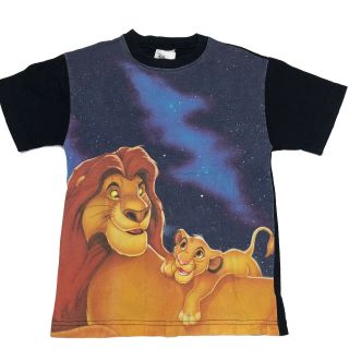 Vintage 90s The Lion King T Shirt Simba Mufasa Disney Kids One Size 7/14 Resort