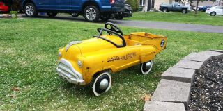 VINTAGE 1950 ' s MURRAY PEDAL CAR DUMP TRUCK 742 jet - flow drive 3