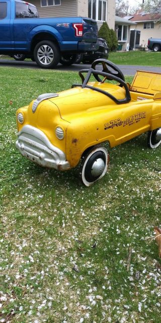 VINTAGE 1950 ' s MURRAY PEDAL CAR DUMP TRUCK 742 jet - flow drive 9