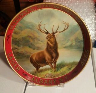 Vintage Beer Tray Hinckel Brewery Co Elk,  Pre - Pro 12 " Albany,  Ny