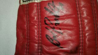 Vintage hockey gloves.  Chicago Blackhawks fight training gloves autographes 4 4