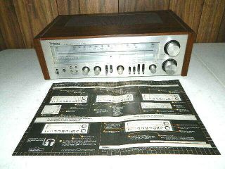 Vintage Technics Sa - 500 Stereo Receiver In Silverface Powers On