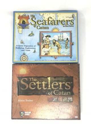 Settlers Of Catan And Seafarers Of Catan Vintage Mayfair Games 483 486