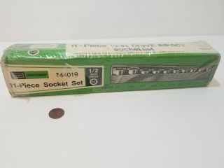 Nos Vintage Craftsman Usa 1/2 " Inch Drive Impact Socket Set Sae 44019 11 Piece
