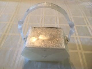 Vintage Rare Wilardy Pearl Lucite Purse With Envelope Style Lid & Twisted Handle