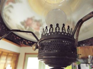 Vintage Hanging Gone with the Wind Swag Hurricane Lamp,  3 way,  2 Bulbs 8