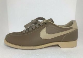 Nike Men Size 8/ Women Size 10 Vintage Taupe Brown Tan Brunswick Bowling Shoes 2