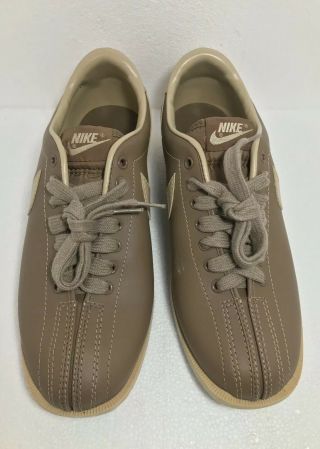 Nike Men Size 8/ Women Size 10 Vintage Taupe Brown Tan Brunswick Bowling Shoes 5