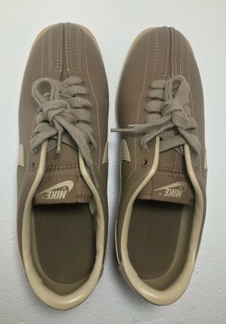 Nike Men Size 8/ Women Size 10 Vintage Taupe Brown Tan Brunswick Bowling Shoes 7