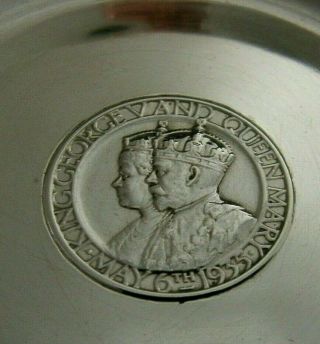 Rare Sterling Silver Royal Commemorative Dish 1935 King George V Jubilee 78g