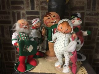 Vintage Annalee Christmas Figures,  1967 - 1993