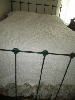 Spiegel snow white Whitework Bride Wedding quilt bedspread throw coverlet 89 