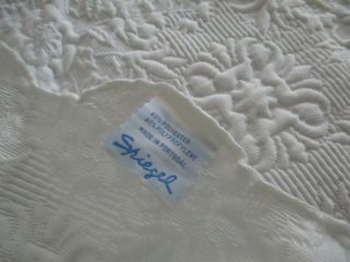 Spiegel snow white Whitework Bride Wedding quilt bedspread throw coverlet 89 