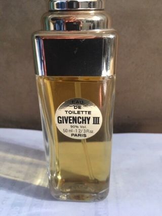 Vintage Givenchy Iii Perfume Givenchy 1.  7 Oz Eau De Toilette 50ml Paris Fragranc