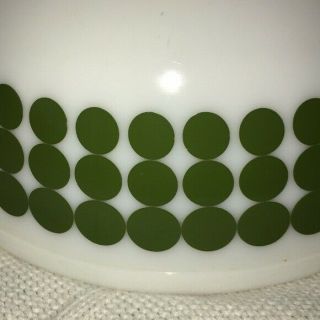 Vintage Pyrex Green Dot Bowl 4 Quart Polka Dot 404