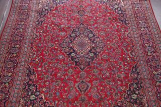 Vintage Traditional Floral RED Kashmar Area Rug LIVING ROOM Hand - Knotted 10x13 4