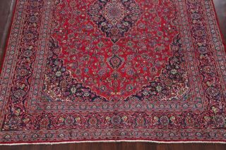 Vintage Traditional Floral RED Kashmar Area Rug LIVING ROOM Hand - Knotted 10x13 6