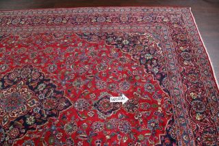 Vintage Traditional Floral RED Kashmar Area Rug LIVING ROOM Hand - Knotted 10x13 9