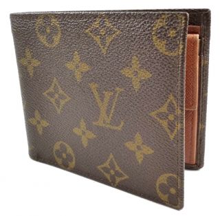 Louis Vuitton Authentic Vintage Wallet Monogram Canvas Leather Slim Men 