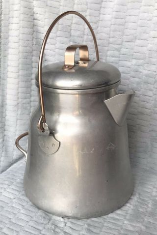 Vintage Wearever 3116 Aluminum And Copper Stove Top Perk Coffee Pot