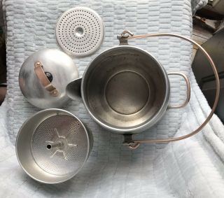 Vintage Wearever 3116 Aluminum And Copper Stove Top Perk Coffee Pot 6