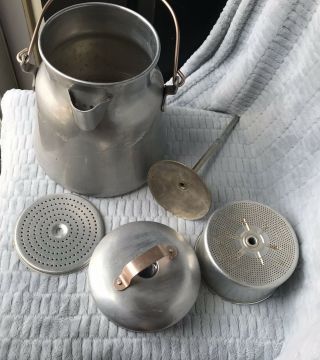 Vintage Wearever 3116 Aluminum And Copper Stove Top Perk Coffee Pot 7
