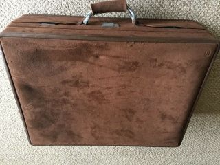 Vintage Hartmann Suede Leather Luggage Suitcase,  25 " X 8 " X 19 "