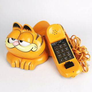 1979 - 1981 Tyco Vintage Garfield Phone Corded Eyes Open And Shut