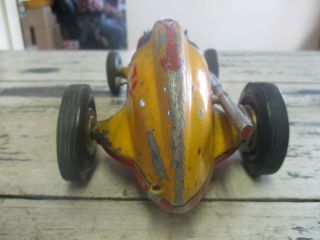 Vintage Yellow Roy Cox Thimble Drome Champion Tether Race Car with Motor 4