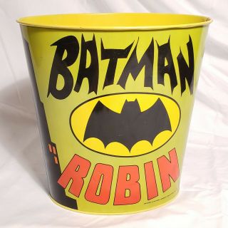 Vintage 1966 BATMAN & ROBIN metal trash can CheinCo N/M Collector Quality 4