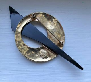 VINTAGE RARE JEAN - LOUIS SCHERRER PARIS ART DECO STYLE BROOCH PIN - IMMACULATE 2