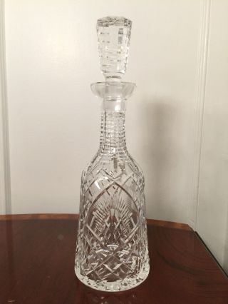 Rare Vintage Waterford Crystal Shannon Jubilee Liquor Wine Decanter W/ Label