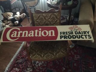 Carnation Metal Sign Vintage Electric With Light Dairy Products Large