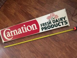 Carnation Metal Sign Vintage Electric With Light Dairy Products Large 3