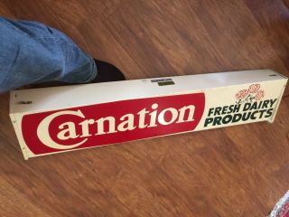 Carnation Metal Sign Vintage Electric With Light Dairy Products Large 4