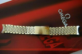 Vintage Omega Gold Beads Of Rice 1037 Seamaster Constellation 18mm Bracelet