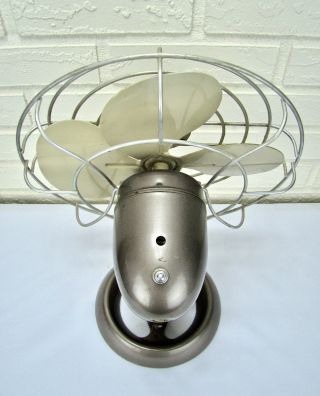 Vintage Art Deco Mid - Century Modern Emerson Electric Powerful Oscillating Fan 6
