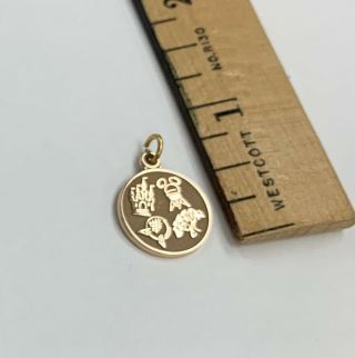 Rare Vintage Walt Disney World 14K Heavy Pendant 3