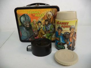 Vintage 1974 Planet Of The Apes Metal Lunchbox W/thermos Lqqk