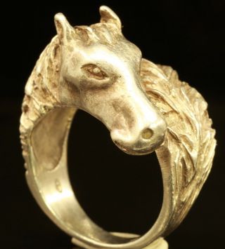 Vintage Horse Sterling Silver Ring Size 7