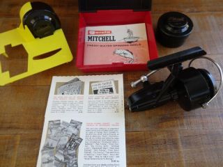1967 Garcia Mitchell 300 Spinning Reel w/Box & 2 NOS Extra Spools Ser.  8245001 4